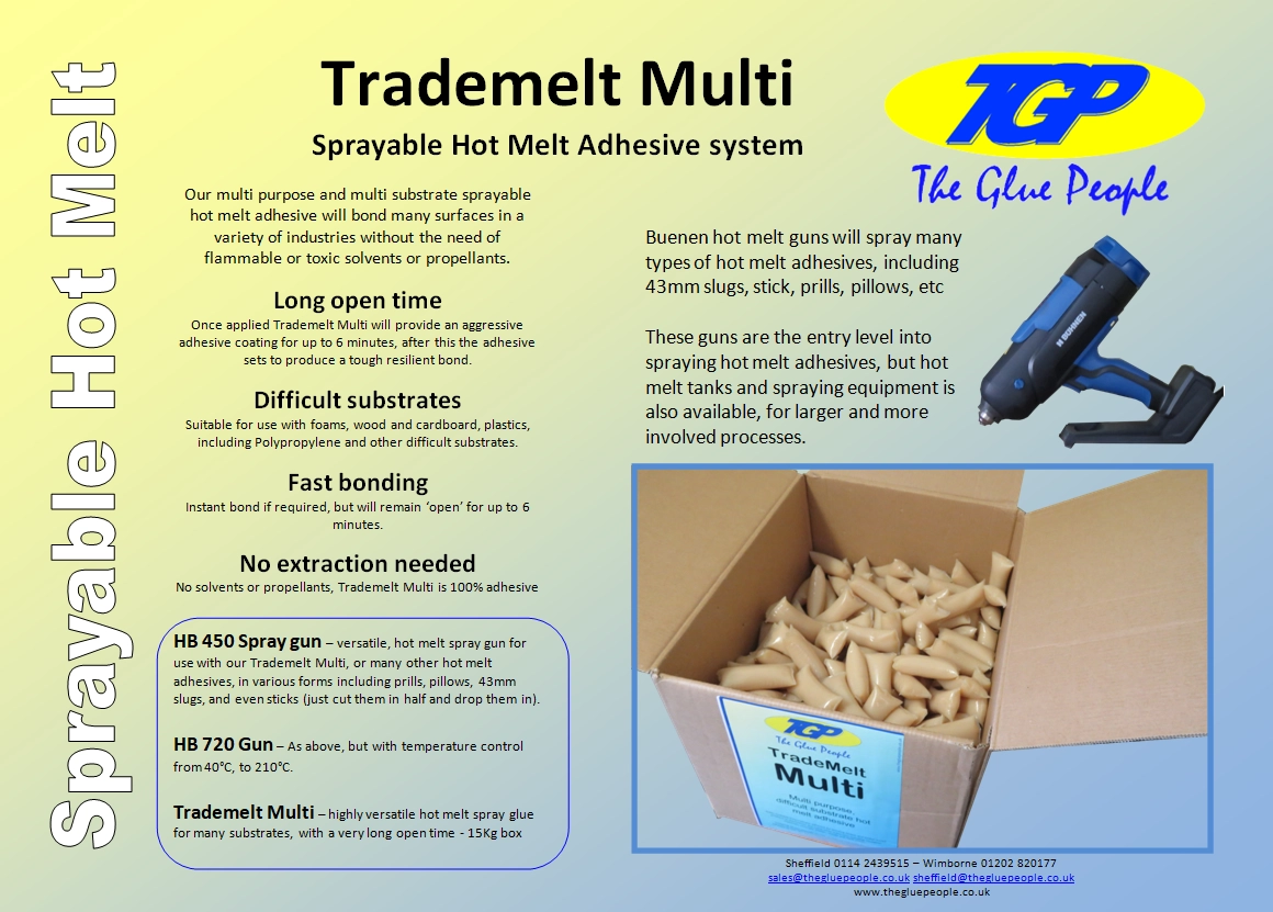 Trademelt Multi - Sprayable Hot Melt Adhesive System